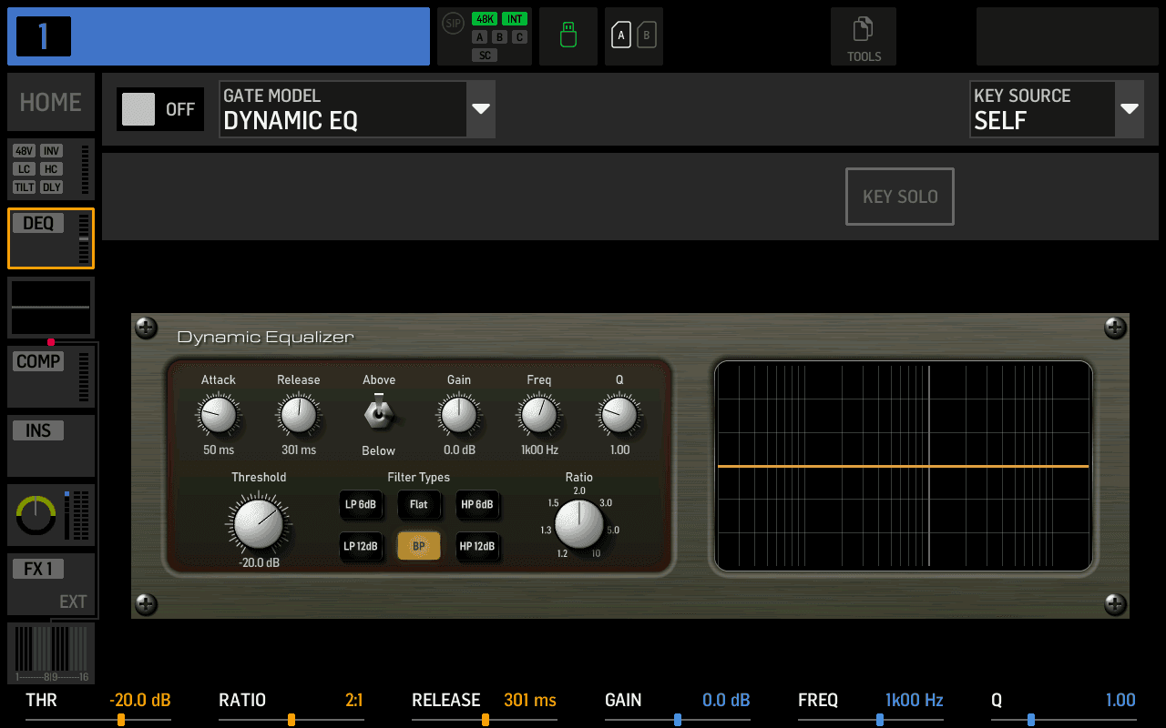 Screenshot of DYNAMIC EQ effect