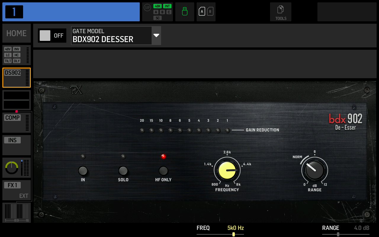 Screenshot of BDX 902 DEESSER effect