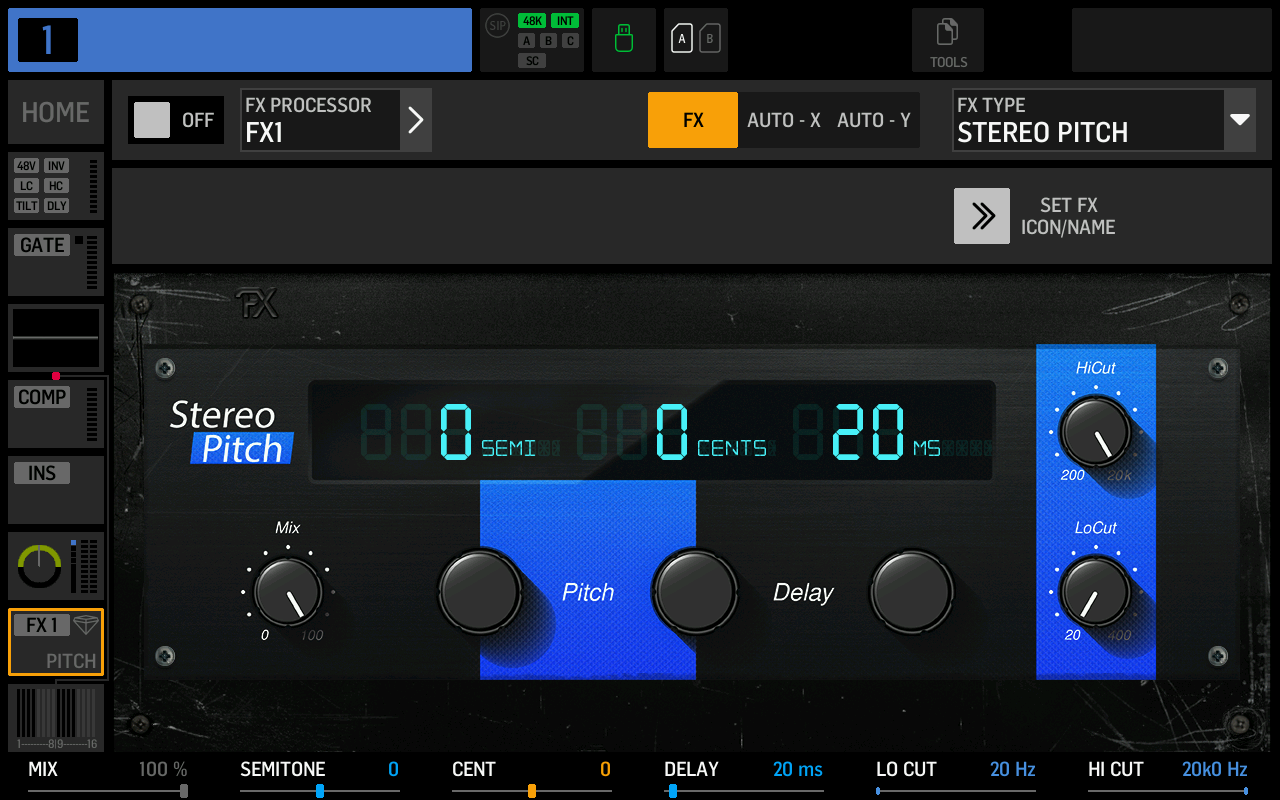 Screenshot of STEREO PITCH effect