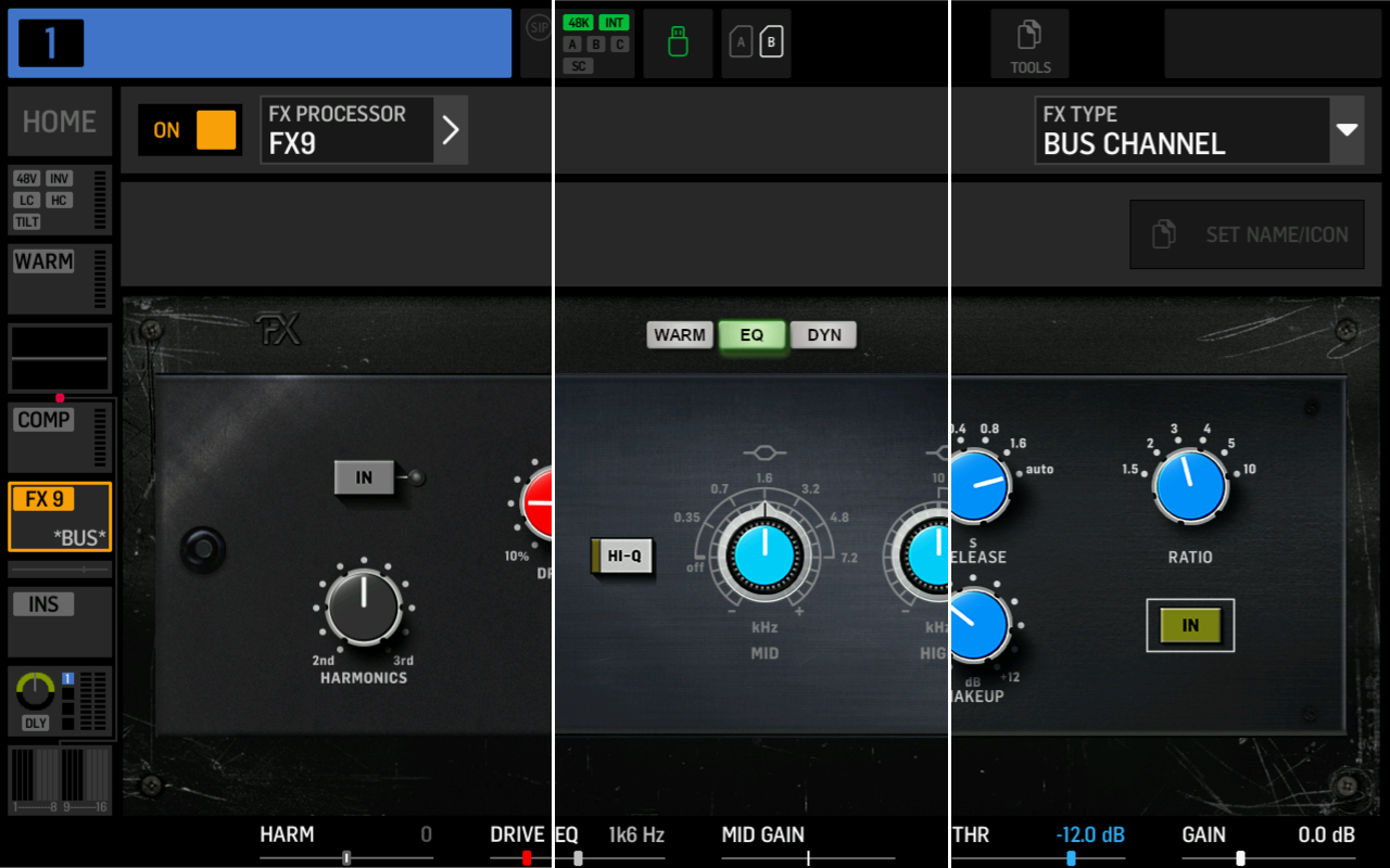 Screenshot of Bus channel-strip effect