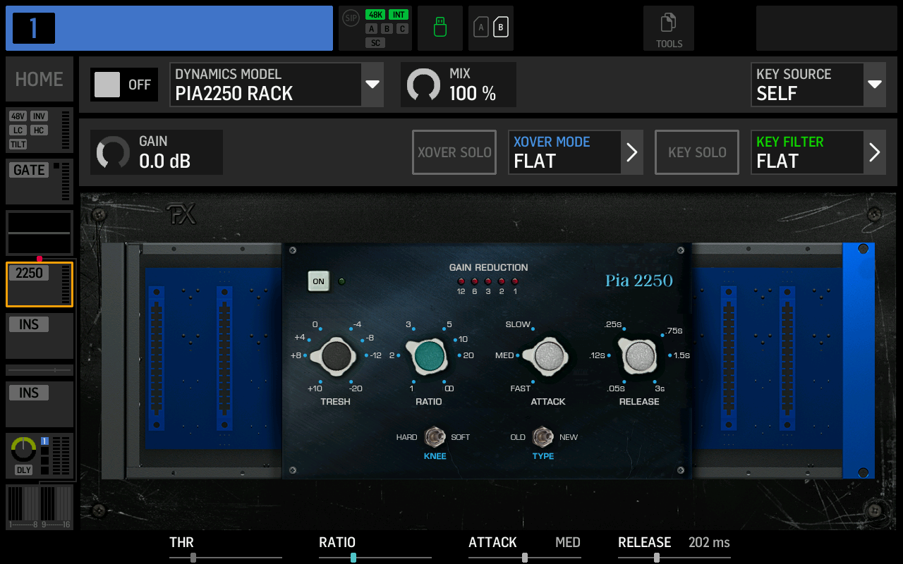 Screenshot of PIA2250 RACK effect