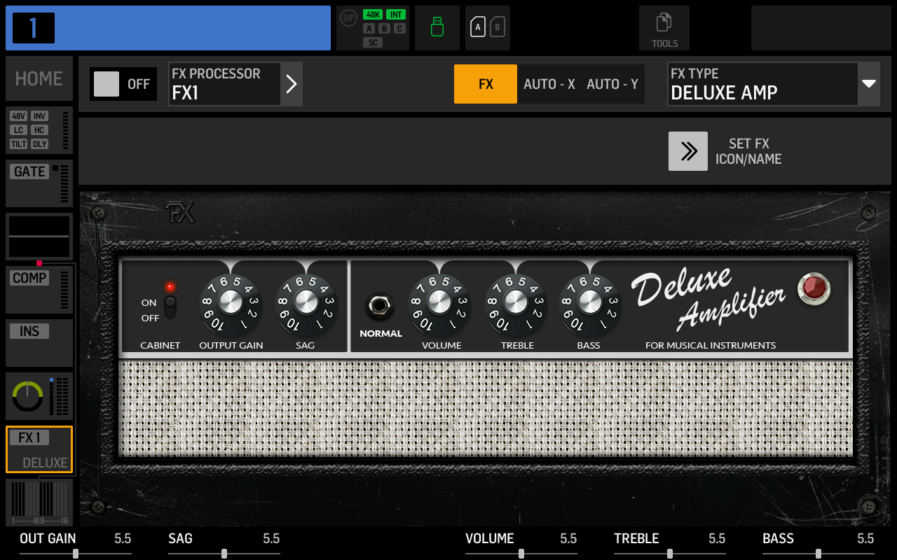 Screenshot of DELUXE AMP effect