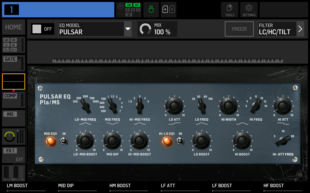 Screenshot of PULSAR effect