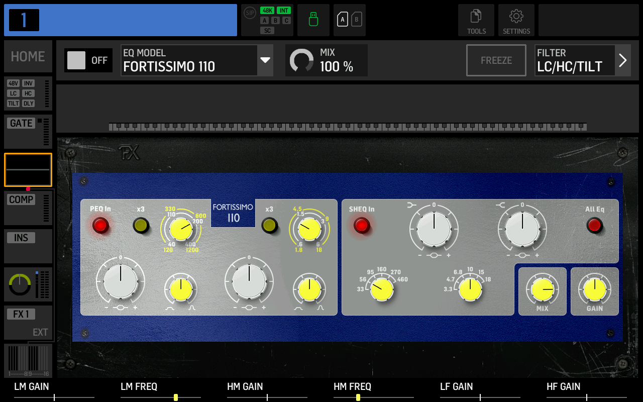 Screenshot of FORTISSIMO 110 effect